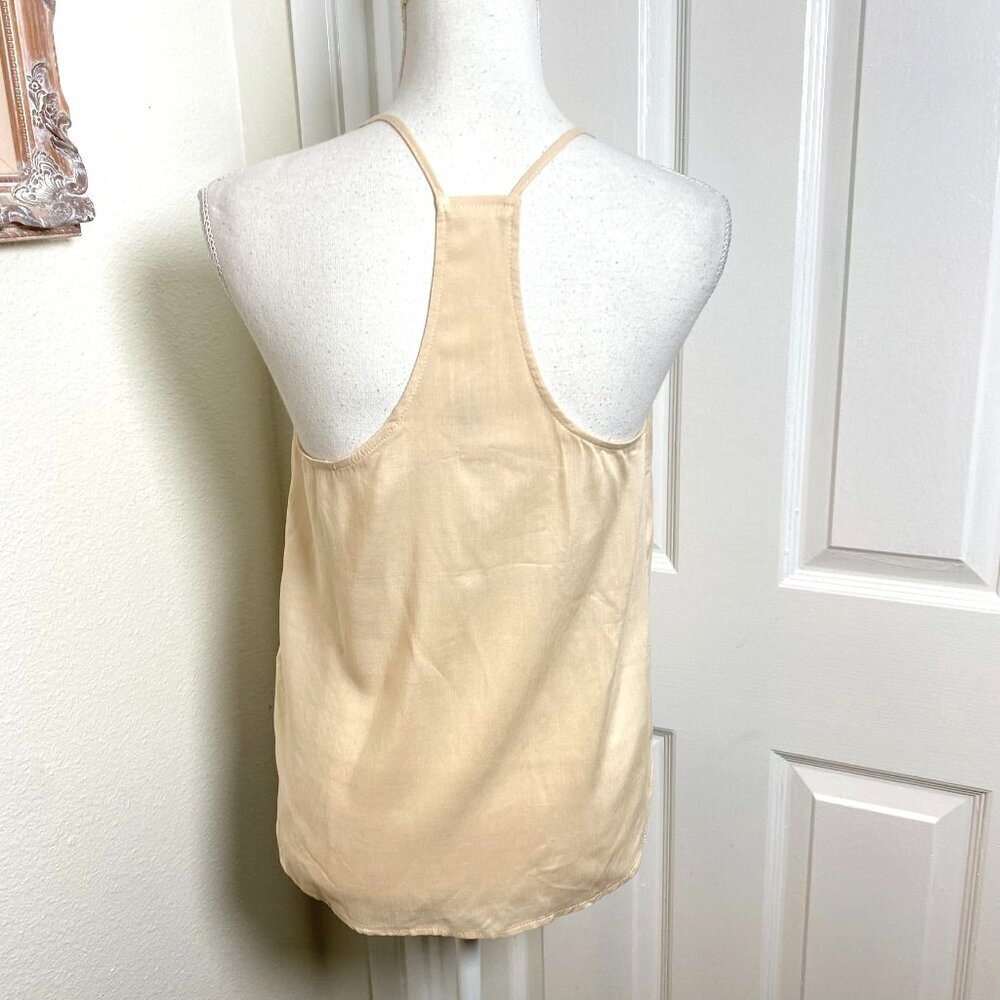 Divided Dance Until Dawn Strappy Graphic Camisole Top Size 6 Cream Black - Picture 8 of 8
